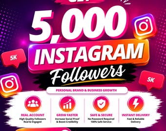 Guida alla crescita su Instagram / Ottieni 5.000 follower / Crescita del brand personale e del business