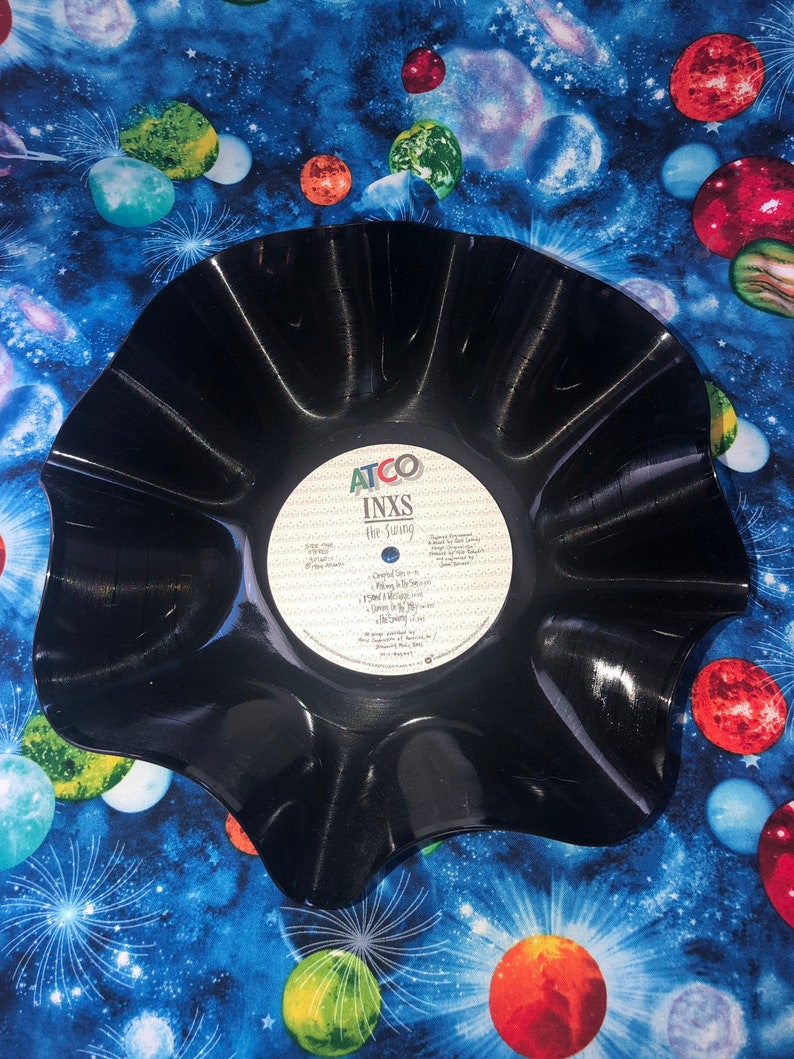 record bowl record gift INXS recycled vinyl