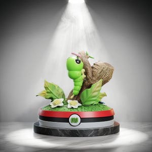 Arquivo STL do verme Caterpie – Figura de arte de fã de Pokémon – Download instantâneo