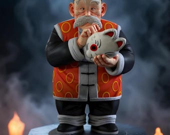 Figura de anciano marcial clásico / Figura de abuelo ermitaño de montaña / Exhibición en estantería / Archivos de impresión 3D STL