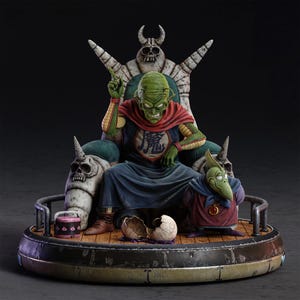 Diorama de batalla del Rey Demonio / Escena de enfrentamiento de saga clásica / Archivos STL 3D PRINT