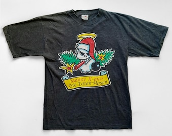 ヴィンテージ90年代 Die Toten Hosen メリークリスマスTシャツ、レアなパンクロックバンドグッズ