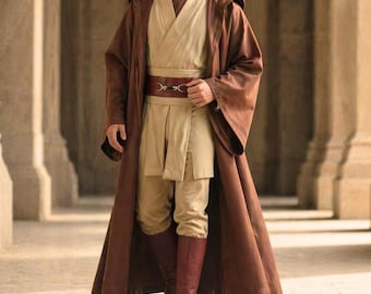 Obi Wan Kostüm, Obi Wan Cosplay Set, Jedi Kapuzen Robe Tunika Kostüm - Kostüm Outfit