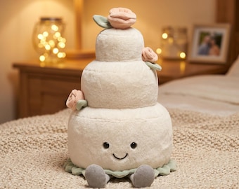 Pastel de bodas Jellycat Amuseables – Regalo único para novia, regalo para amiga para demostrarle tu cariño, regalo de cumpleaños para ella.
