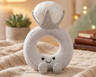 Jellycat Amuseable Diamond Ring Plush Toys – Gift for girlfriend unique,Thinking of you gift for friend,Birthday gift for her cute