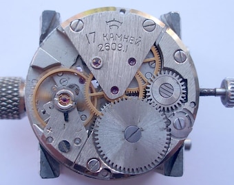 2609 Raketa - RUNS & KeepTime - Russian used watch movement 17 j. 4 WATCHMAKERS - Part