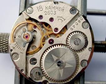 2603 ZIM Servised RUNS & Keeps time Russian watch movement 4 WATCHMAKERS - Part