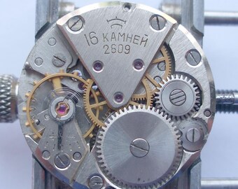 2609 Raketa - RUNS KeepTime Russian used watch movement 17 j. 4 WATCHMAKERS - Part