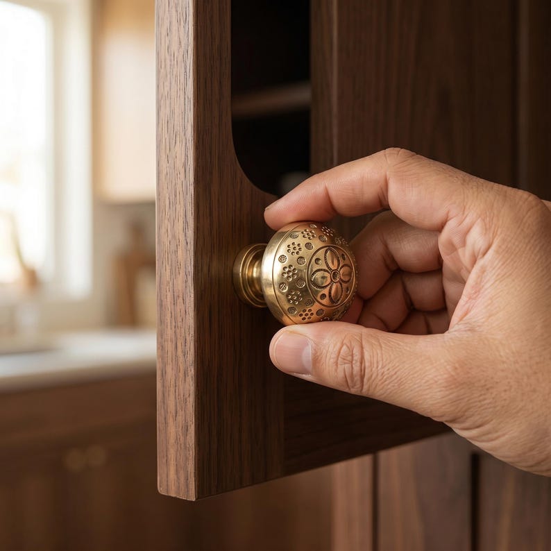 Cabinet knobs,Furniture knobs,Hardware knobs,drawer knobs,dresser knobs,brass knobs,kitchen knobs,decorative knobs,solid brass,unlacquered brass,engraved handmade,Moroccan crafts