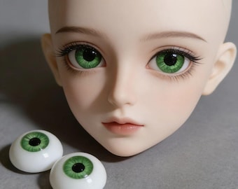 Daily Color Green Pupils, Handmade 10mm bjd Doll Eyes, Doll Accessories Collectibles