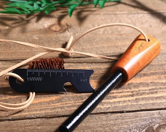 Encendedor personalizado, varilla de ferrocerio de acero grabada, encendedor de varilla de ferrocerio personalizado, herramienta de supervivencia para acampar y actividades al aire libre, regalo de cumpleaños para papá.