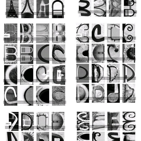 Alphabet photography DOWNLOAD - DIY Anniversary Birthday Wedding Gifts - Nature and Architectural Letters