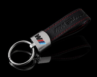Portachiavi per auto di alta qualità - Portachiavi in pelle - Regalo minimalista per appassionati di auto - Accessorio automobilistico ispirato a BMW