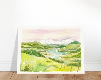 Ladies View Viewpoint in Killarney National Park Kerry Ireland - Limited Edition Fine Art Print - Original Painting available