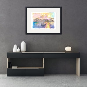 Porto Portugal Old City with Ponte Luís I and Sunset - Limited Edition Fine Art Print - Original Painting available image 5