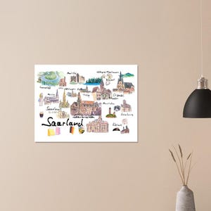 Sarre Allemagne Illustrations avec projets de voyage, faits saillants et souvenirs