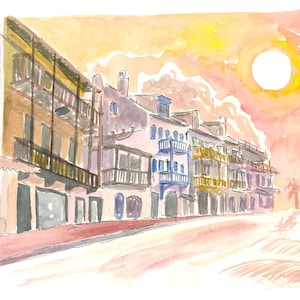 Wunderschöne Rosemary Beach Street Szene auf 30a in South Walton, FL - Limitierter Fine Art Print - Original Gemälde erhältlich
