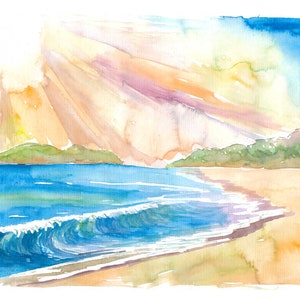 Goa India Dream Beach Indian Ocean Swell - Limited Edition Fine Art Print - Original Painting available