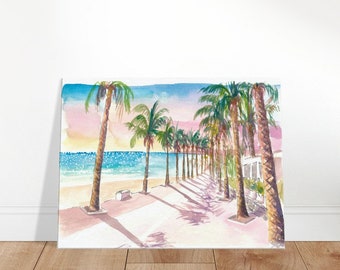 Marbella Malecon Walk on Costa del Sol - Limited Edition Fine Art Print - Original Painting available
