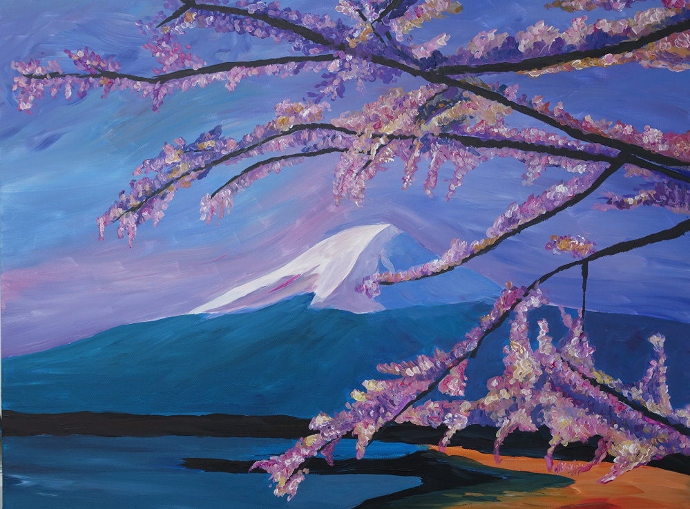 Marvellous Mount Fuji With Cherry Blossom in Japan Sakura - Etsy