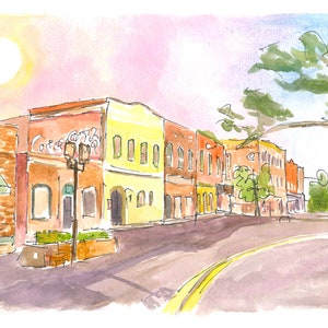 Fernandina Historic District on Lovely Amelia Island Florida - Limited Edition Fine Art Print - Original Painting available