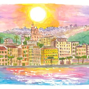 Santa Margherita Ligure the pearl of Tigullia in Italy - Limited Edition Fine Art Print -