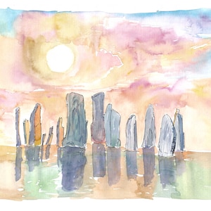 Mythical Callanish Stones Isle of Lewis Outer Hebrides Scotland - Édition limitée Fine Art Print -