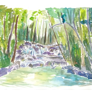 Amazing Dunn’s River Falls Jamaica Excursion - Limited Edition Fine Art Print - Original Painting available