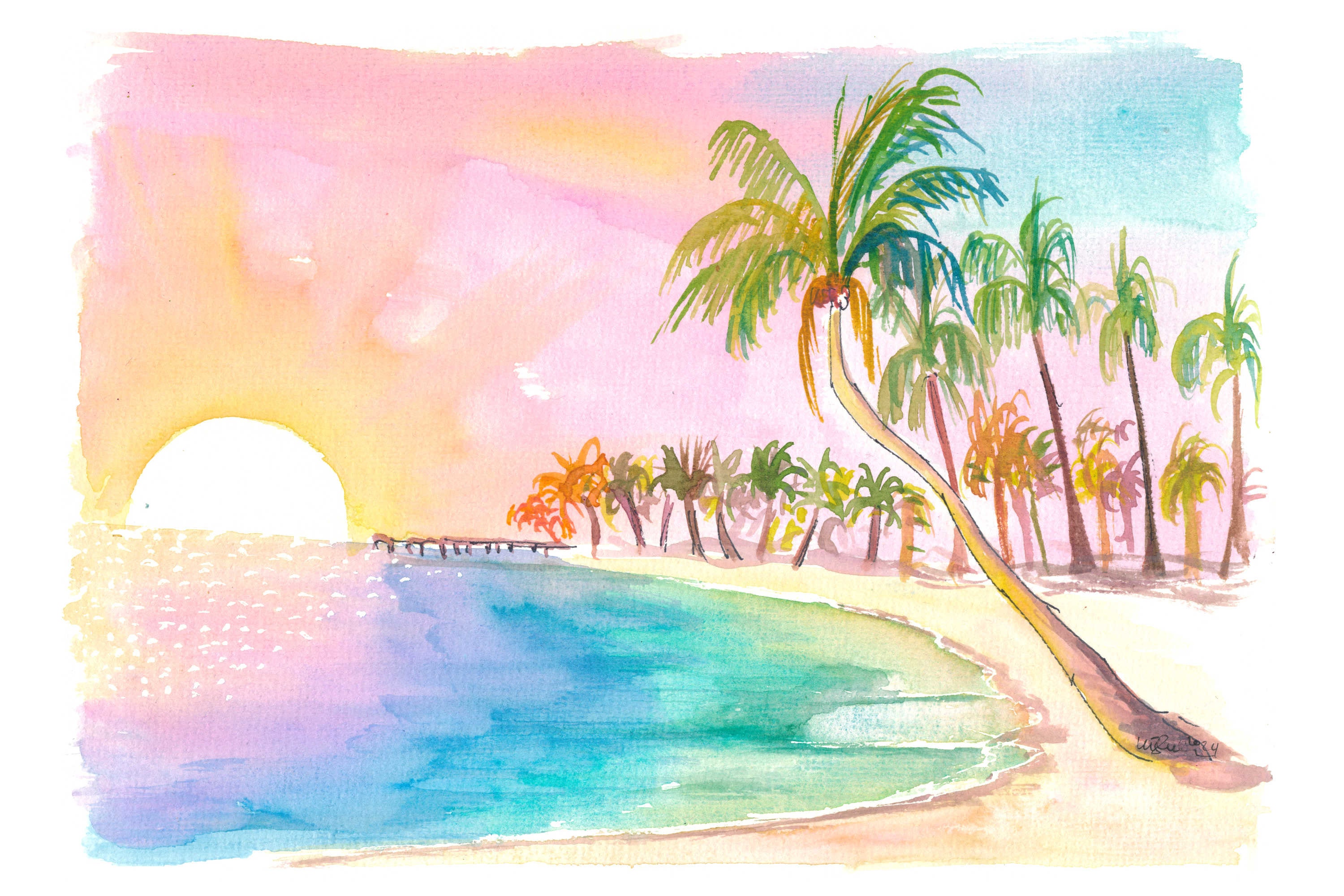 Islamorada Florida Keys Beach Dreams - Limited Edition Fine Art Print - Original Painting available