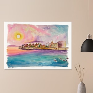 Alghero Sardinia Seaside View Art Print - Limited Edition
