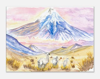 Impresión artística del volcán Cotopaxi: Paisaje de las Tierras Altas de Ecuador, edición limitada