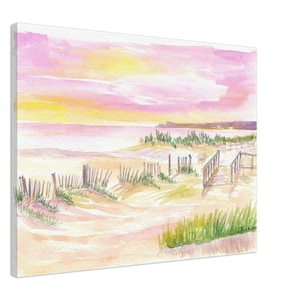 Amanecer en la costa atlántica de EE. UU. cerca de Hilton Head Island - Impresión de bellas artes de edición limitada - Pintura original disponible