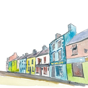 Ireland Dingle Main Street County Kerry - Limited Edition Fine Art Print - Original Painting available