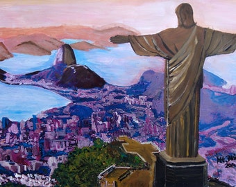 Rio De Janeiro With Christ The Redeemer- Limited Edition Fine Art Print