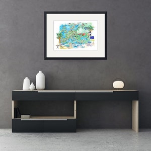 Europe Illustrated Travel Map With Tourist Highlights and - Etsy