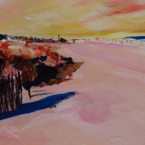 Long Island Beach Scene - Hamptons South Fork Beach Walk with Fence - Limited Edition Fine Art Print