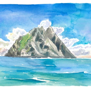 Skellig Islands Rocks in Atlantic Ocean Irish Seascape - Limited Edition Fine Art Print -