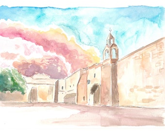 Bethlehem Church of the Nativity Impressions - Limited Edition Fine Art Print - Original Painting available