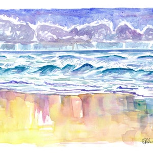 Long Island East End Quogue Hamptons Beach Scene - Limited Edition Fine Art Print - Original Painting available