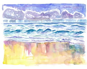 Long Island East End Quogue Hamptons Beach Scene - Limited Edition Fine Art Print - Original Painting available