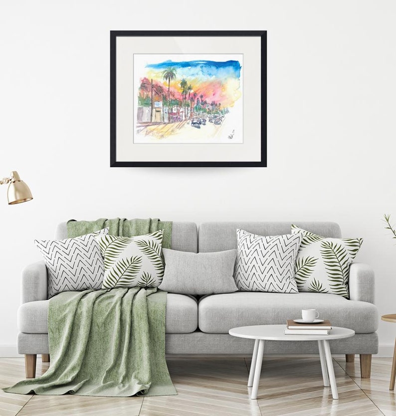 Sunset Blvd Los Angeles Rainbow Sunset Limited Edition Fine | Etsy