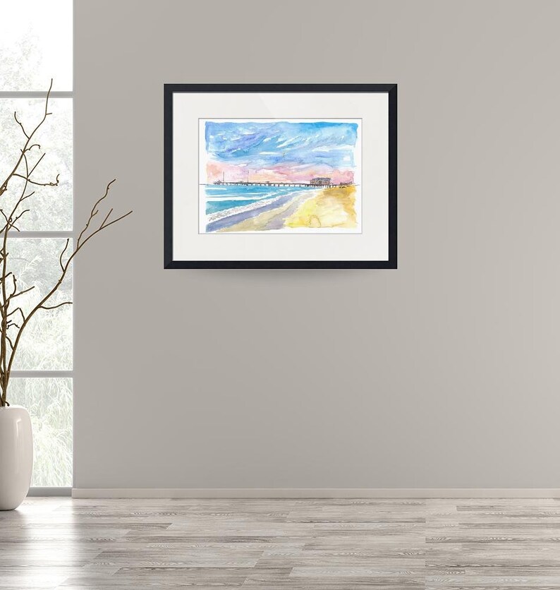 Outer Banks Pier at Nags Head at Sunset Limited Edition Fine - Etsy