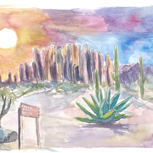Recreation on the Grand Enchantment Trail in Arizona USA - Limited Edition Fine Art Print - Original Painting available
