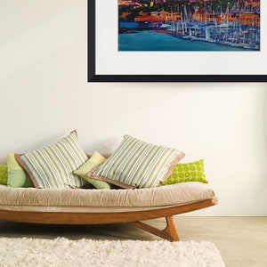 Spain Balearic Island Palma De Majorca With Harbour And Cathedral Limited Edition Fine Art Print Original Painting available image 3