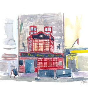De onvergetelijke Kings Head Pub in Galway, Ierland - Limited Edition Fine Art Print - Origineel schilderij beschikbaar