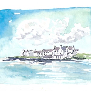 Port Charlotte Islay Scotland Inner Hebrides Landscape - Limited Edition Fine Art Print - Original Painting available