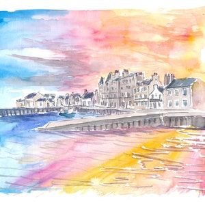Kirkwall Orkney Quiet Port Scene - Limited Edition Fine Art Print - Original Painting available