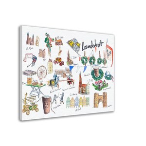 Landshut Bavaria Illustrierte Lieblingsreisepläne und Erinnerungen