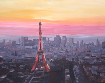 Paris Eiffel Tower at Dusk - Limited Edition Fine Art Print