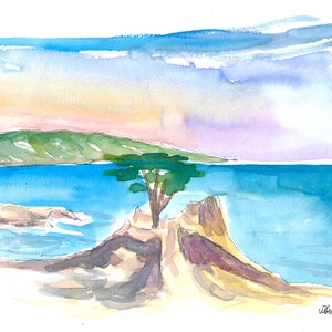 Lone Cypress Pebble Beach 17 Mile Drive Seaview - Limited Edition Fine Art Print - Original Painting available